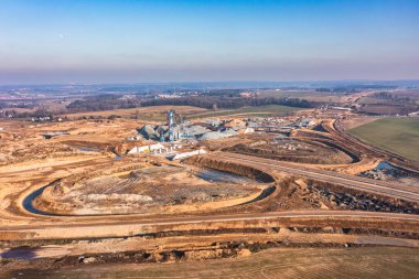 Pomerania 'daki Tricity Metropolitan çevre yolunun inşaatı. Polonya