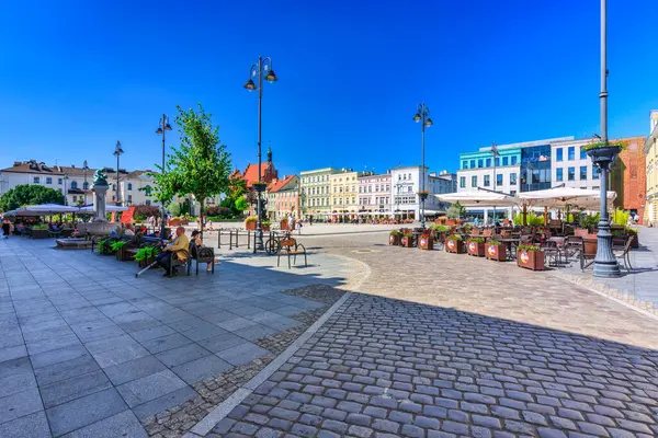 Bydgoszcz, Polonya - 20 Temmuz 2024: Bydgoszcz şehir merkezinin mimarisi.