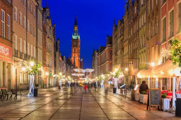 Gdansk, Polonya - 24 Ocak 2025: Gdansk, Polonya 'daki eski şehrin mimarisi.