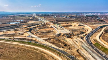 Pomerania 'daki Tricity Metropolitan çevre yolunun inşaatı. Polonya