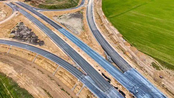 Pomerania 'daki Tricity Metropolitan çevre yolunun inşaatı. Polonya