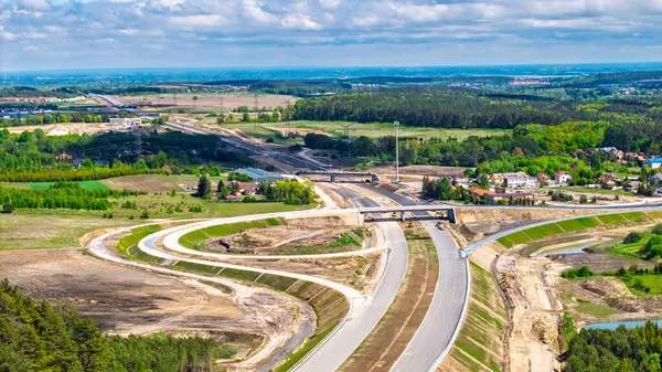 Pomerania 'daki Tricity Metropolitan çevre yolunun inşaatı. Polonya