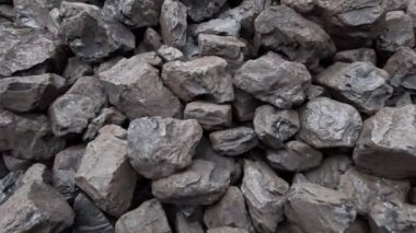 Koyu kömür dokusu, arka plan için doğal siyah kömür.