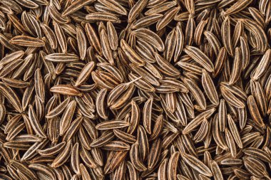 Cumin seed aromatic spice, food background