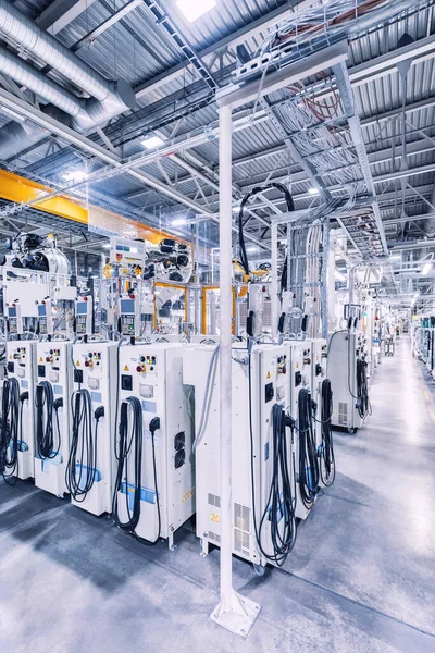 Ramiona Robotów Fabryce Samochodów — Zdjęcie stockowe