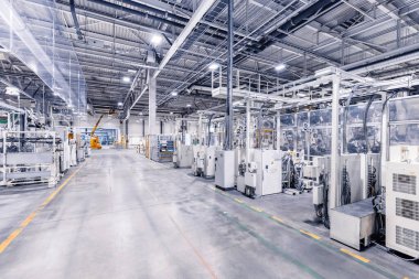 Fabrikanın içi endüstriyel arka plan olarak