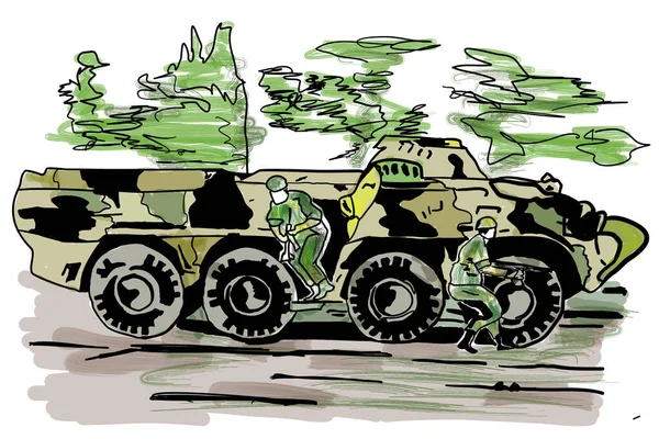 Nfanterie Kampffahrzeug Auf Dem Krieg — Stockfoto