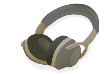 Beyaz arkaplanda izole kulaklıklar