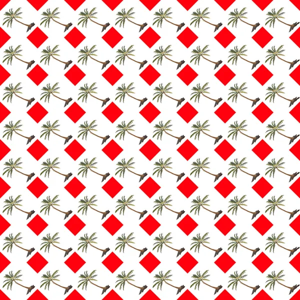 Seamless Pattern Palms White — Stock Photo, Image