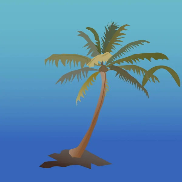 Big Palm Blue — Stock Vector