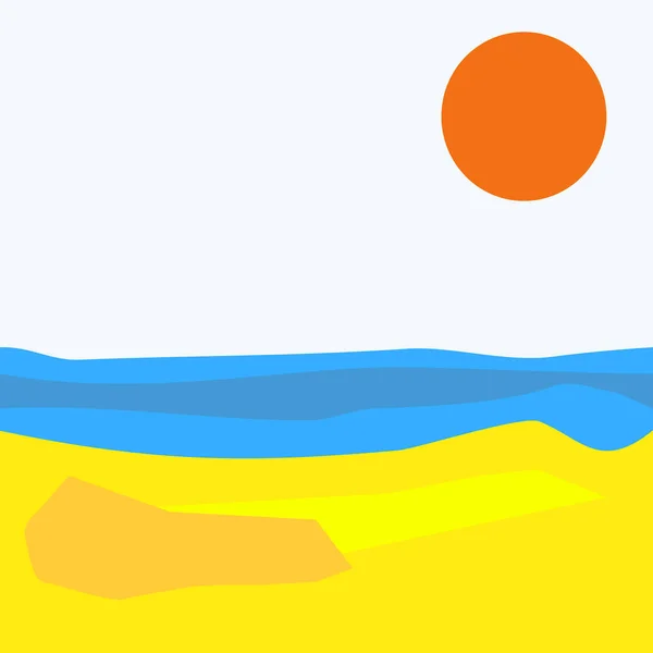 Сонце Море Пляжі — стоковий вектор