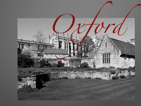 Стара Міська Вулиця Оксфорді — стоковий вектор