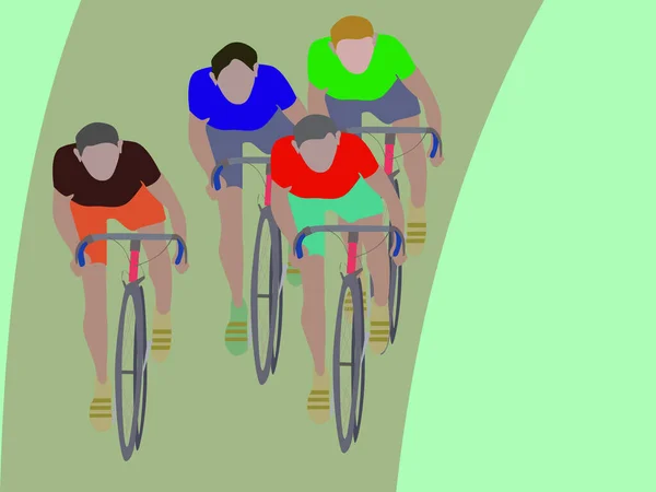 Competições Ciclismo Dia Ensolarado — Vetor de Stock