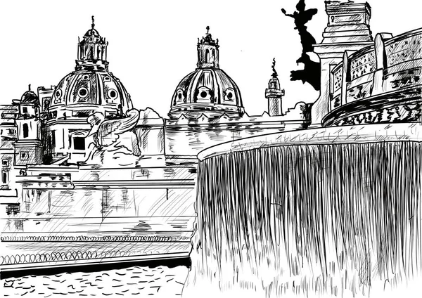 로마에서 스케치하는 — 스톡 사진