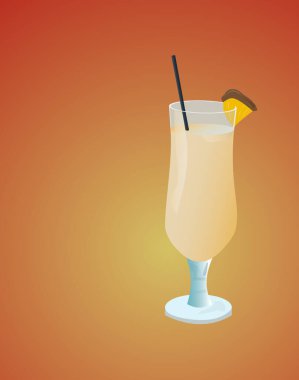 Ananaslı çok lezzetli bir kokteyl.