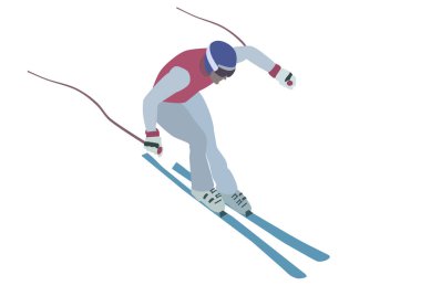  slalom spor müsabakası, dağdaki atlet