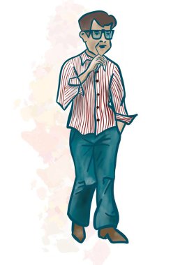   Güneş gözlüklü adam çizimi