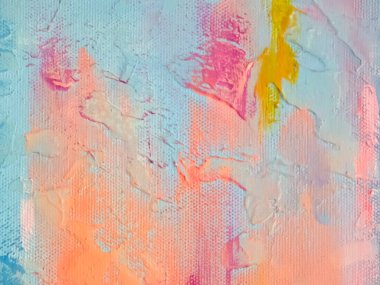 Abstract blurred multicolor background. Fragment of a drawing on canvas.