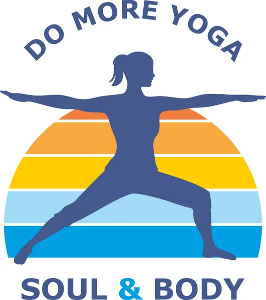 Soul Body More Yoga Stock Illustration