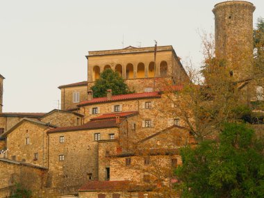 Bagnone, Lunigiana, Massa Carrara, Toskana, İtalya eski tipik köy