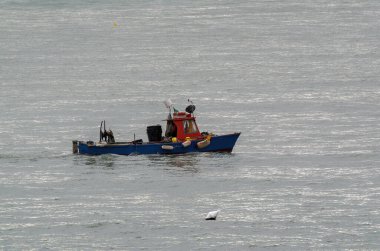 La Spezia 'ya dönen bir balıkçı teknesi. Palmaria Adası ve Portovenere arasında mekik dokuyor.