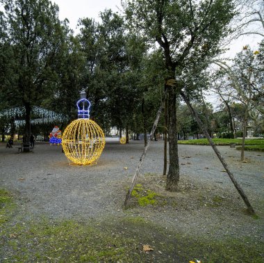 La Spezia caddesinde noel süsü.