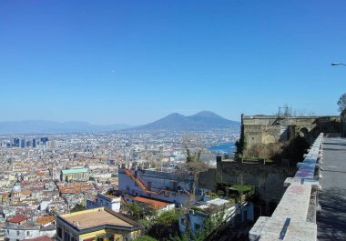Naples İtalya çok güzel bir şehir havadan görünümü