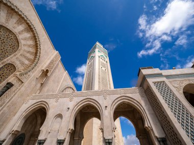 Casablanca, MOROCCO. June 05, 20124The Hassan II Mosque is a mosque in Casablanca, Morocco. It is the largest mosque in Morocco and the 7th largest in the world. clipart