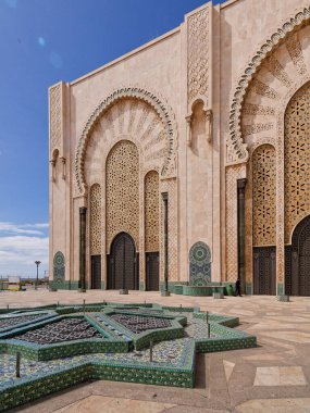 Casablanca, MOROCCO. 5 Haziran 20124Hasan II Camii, Fas 'ın Kazablanka şehrinde bir camidir. Fas 'ın en büyük camii ve dünyanın en büyük 7. camii..