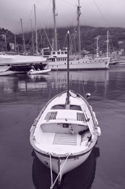 La spezia 'da küçük bir köy çok güzel bir manzara.