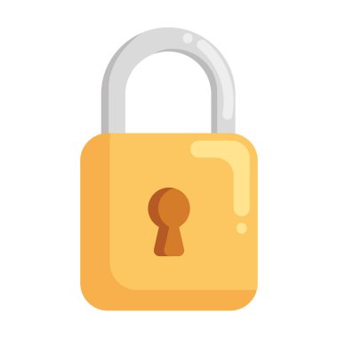 safe secure padlock icon isolated