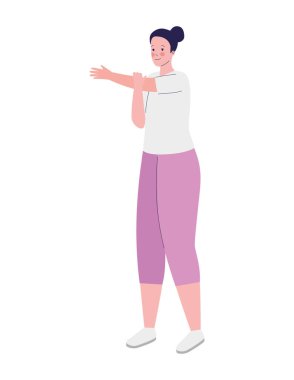 Genç, atletik bir kadın.