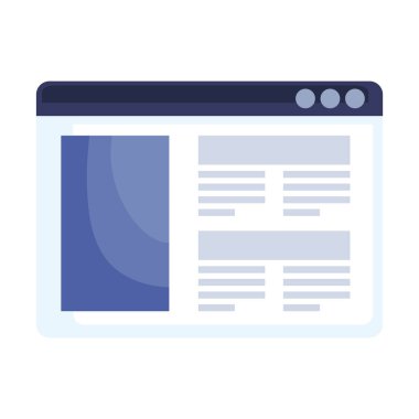 İnternet şablonu izole edilmiş simge