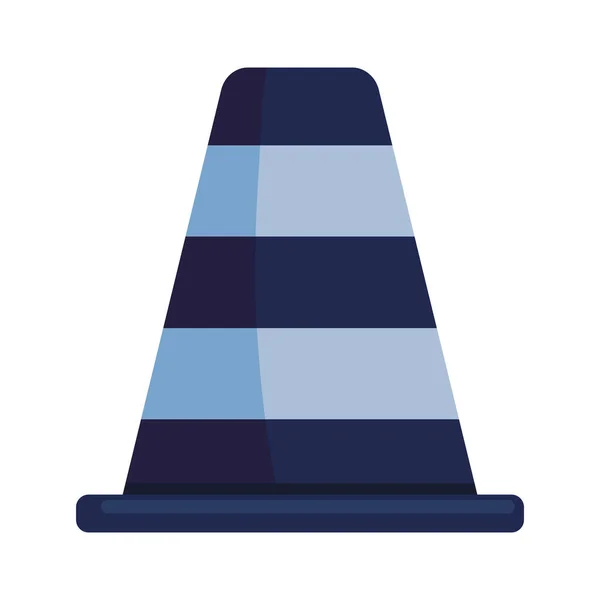 Blauw Verkeerskegel Signaal Pictogram — Stockvector