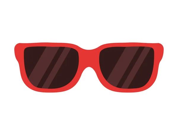 Sommar Solglasögon Optiska Tillbehör Röd Ikon — Stock vektor