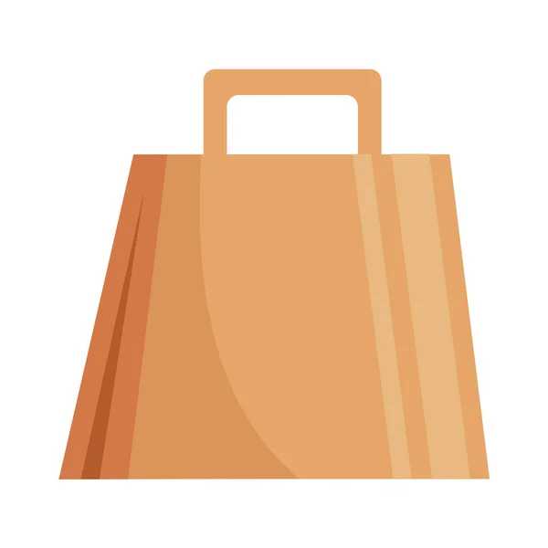Carta Shopping Bag Ecologia Icona — Vettoriale Stock