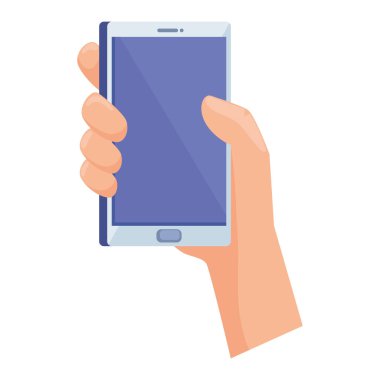 Akıllı telefon aygıtı teknolojisiyle el.