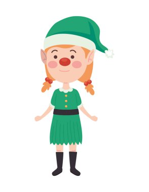 Sevimli elf mutlu gülen karakter