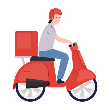 Motosiklet teslimat servisinde kurye