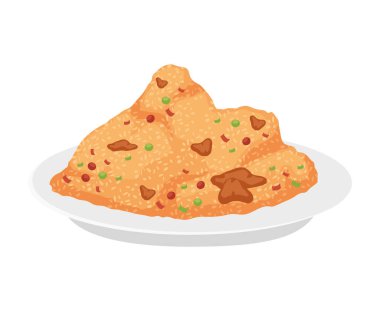 Karides kabsa geleneksel Müslüman yemek ikonu