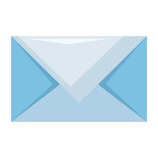Blue Envelope Mail Send Icon — Vetor de Stock