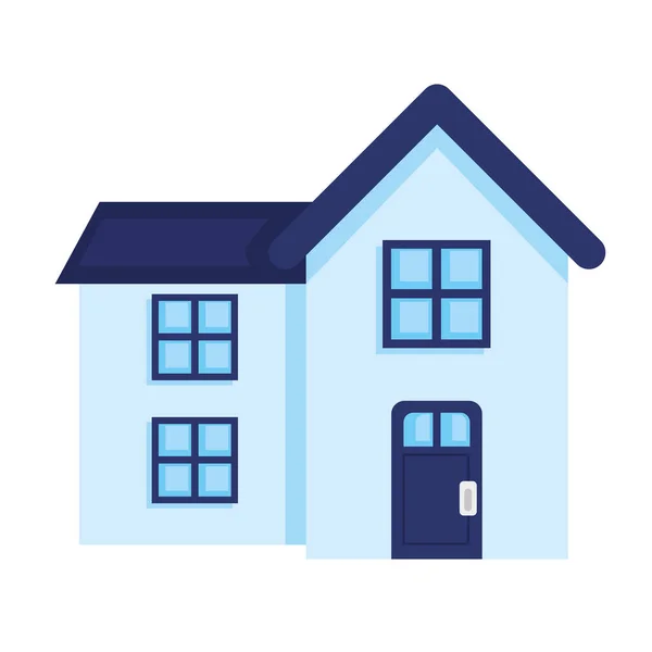 House Front Facade Icon Isolated — Image vectorielle