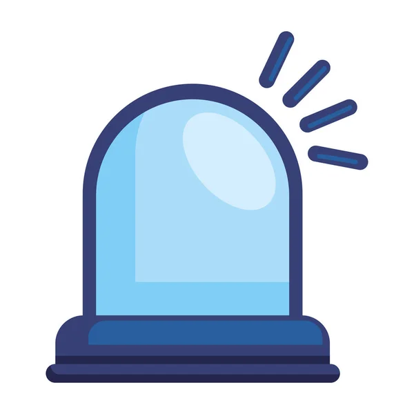 Blue Alarm Light Emergency Icon — Stock Vector