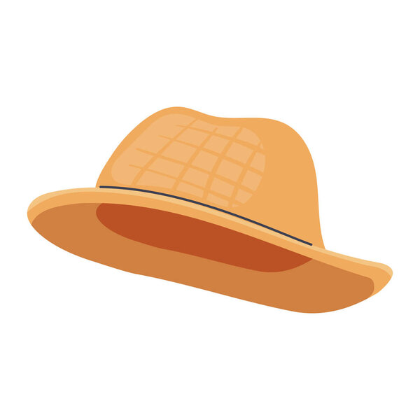 farmer straw hat accessory icon