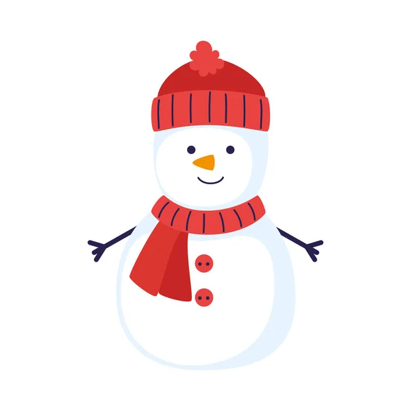 Весёлого Рождественского Снеговика — стоковый вектор