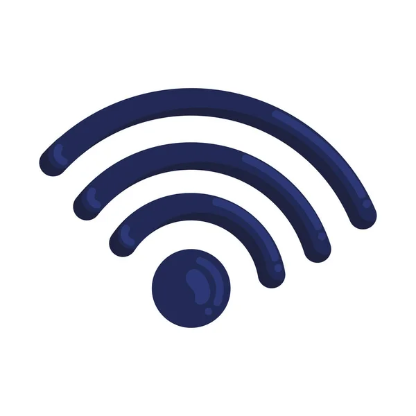 Wifi Signal Connection Isolated Icon — Stock Vector