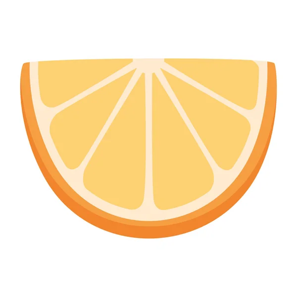 オレンジ柑橘類の部分のアイコン — ストックベクタ