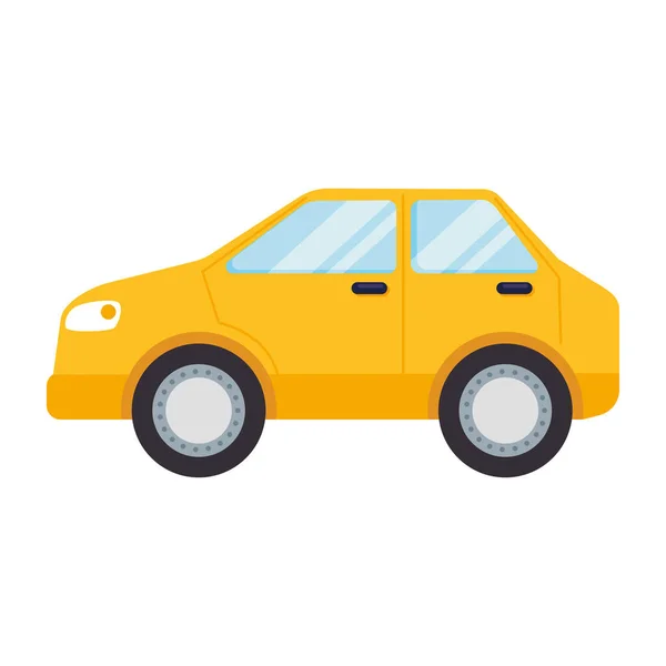 Ícone Transporte Veículo Carro Amarelo —  Vetores de Stock