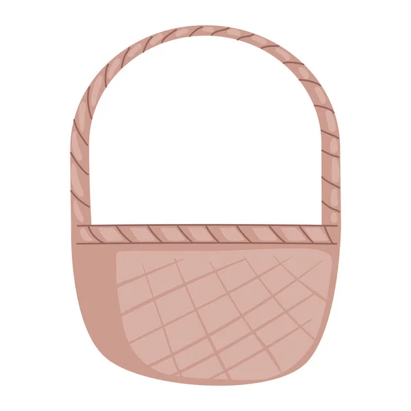 Basket Straw Farm Handle Icon — Stock Vector