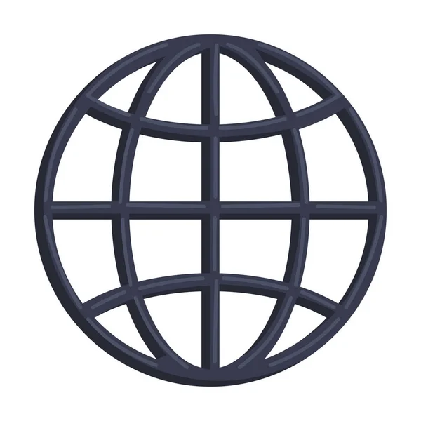 Global Sphere Browser Isolated Icon — Vector de stock